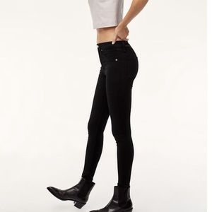 Grey high rise skinny jeans